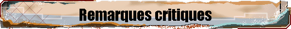 Remarques critiques