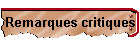 Remarques critiques